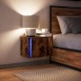 Wand-Nachttisch mit LED-Lichtern in rauchiger Eiche von , Nachttische - Ref: Foro24-852097, Preis: 35,90 €, Rabatt: %