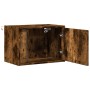 Wall-mounted bedside table with LED lights in smoked oak. by , Nightstands - Ref: Foro24-852097, Price: 35,90 €, Discount: %