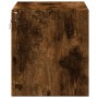 Wall-mounted bedside table with LED lights in smoked oak. by , Nightstands - Ref: Foro24-852097, Price: 35,90 €, Discount: %