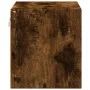 Wall-mounted bedside table with LED lights in smoked oak. by , Nightstands - Ref: Foro24-852097, Price: 35,47 €, Discount: %