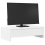 Soporte de monitor cajones madera ingeniería blanco 50x27x15 cm de , Bases y elevadores para ordenadores - Ref: Foro24-854661...