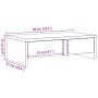 Monitor stand made of white engineered wood drawers 50x27x15 cm by , Computer bases and risers - Ref: Foro24-854661, Price: 3...