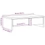 Monitor stand made of white engineered wood drawers 50x27x15 cm by , Computer bases and risers - Ref: Foro24-854661, Price: 3...