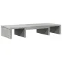 Adjustable screen stand made of gray concrete wood 60x24x10.5cm by , Computer bases and risers - Ref: Foro24-854628, Price: 2...