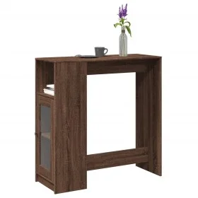 Tall bar table with oak brown shelves 101x40x103.5 cm by , Kitchen and dining tables - Ref: Foro24-854370, Price: 76,05 €, Di...