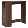 Tall bar table with oak brown shelves 101x40x103.5 cm by , Kitchen and dining tables - Ref: Foro24-854370, Price: 77,05 €, Di...