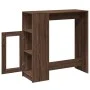 Hoher Bartisch mit Eichenregalen in Braun 101x40x103,5 cm von , Küchen- und Esstische - Ref: Foro24-854370, Preis: 76,02 €, R...