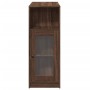 Tall bar table with oak brown shelves 101x40x103.5 cm by , Kitchen and dining tables - Ref: Foro24-854370, Price: 77,05 €, Di...