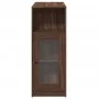 Tall bar table with oak brown shelves 101x40x103.5 cm by , Kitchen and dining tables - Ref: Foro24-854370, Price: 76,05 €, Di...
