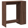 Tall bar table with oak brown shelves 101x40x103.5 cm by , Kitchen and dining tables - Ref: Foro24-854370, Price: 77,05 €, Di...