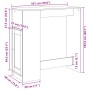 Tall bar table with oak brown shelves 101x40x103.5 cm by , Kitchen and dining tables - Ref: Foro24-854370, Price: 77,05 €, Di...