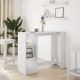 White engineered wood bar table with shelf 124x46x103.5 cm by , Kitchen and dining tables - Ref: Foro24-854391, Price: 83,84 ...