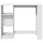 White engineered wood bar table with shelf 124x46x103.5 cm by , Kitchen and dining tables - Ref: Foro24-854391, Price: 83,84 ...