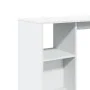 White engineered wood bar table with shelf 124x46x103.5 cm by , Kitchen and dining tables - Ref: Foro24-854391, Price: 83,84 ...