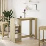 Bar table with Sonoma oak wood shelf 124x46x103.5 cm by , Kitchen and dining tables - Ref: Foro24-854393, Price: 87,31 €, Dis...