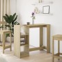 Bar-Tisch mit Eichenholzregal Sonoma 124x46x103,5 cm von , Küchen- und Esstische - Ref: Foro24-854393, Preis: 88,69 €, Rabatt: %