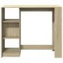 Bar table with Sonoma oak wood shelf 124x46x103.5 cm by , Kitchen and dining tables - Ref: Foro24-854393, Price: 87,31 €, Dis...