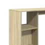 Bar table with Sonoma oak wood shelf 124x46x103.5 cm by , Kitchen and dining tables - Ref: Foro24-854393, Price: 87,31 €, Dis...