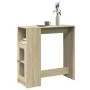 High bar table with Sonoma oak wood shelves 101x40x103.5 cm by , Kitchen and dining tables - Ref: Foro24-854366, Price: 78,36...