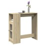 Hoher Bartisch mit Eichenholzregalen Sonoma 101x40x103,5 cm von , Küchen- und Esstische - Ref: Foro24-854366, Preis: 79,13 €,...