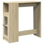 High bar table with Sonoma oak wood shelves 101x40x103.5 cm by , Kitchen and dining tables - Ref: Foro24-854366, Price: 78,36...