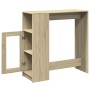 Hoher Bartisch mit Eichenholzregalen Sonoma 101x40x103,5 cm von , Küchen- und Esstische - Ref: Foro24-854366, Preis: 79,13 €,...
