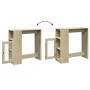 High bar table with Sonoma oak wood shelves 101x40x103.5 cm by , Kitchen and dining tables - Ref: Foro24-854366, Price: 78,36...