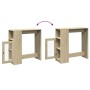 Hoher Bartisch mit Eichenholzregalen Sonoma 101x40x103,5 cm von , Küchen- und Esstische - Ref: Foro24-854366, Preis: 79,13 €,...