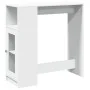 Mesa alta con estantes madera ingeniería 101x40x103,5 cm de , Mesas de cocina y de comedor - Ref: Foro24-854364, Precio: 86,7...