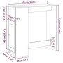 Tall table with engineered wood shelves 101x40x103.5 cm by , Kitchen and dining tables - Ref: Foro24-854364, Price: 87,08 €, ...