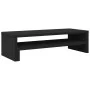 Engineered wood black screen stand 54x22x15 cm by , Computer bases and risers - Ref: Foro24-854770, Price: 25,24 €, Discount: %