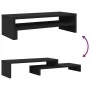 Engineered wood black screen stand 54x22x15 cm by , Computer bases and risers - Ref: Foro24-854770, Price: 25,24 €, Discount: %