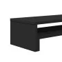 Engineered wood black screen stand 54x22x15 cm by , Computer bases and risers - Ref: Foro24-854770, Price: 25,24 €, Discount: %