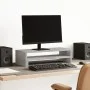 Wooden screen support, gray concrete engineering, 54x22x15 cm by , Computer bases and risers - Ref: Foro24-854772, Price: 22,...