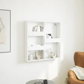 Engineered wood white wall cabinet 80x15x80 cm by , Shelves and shelves - Ref: Foro24-854544, Price: 27,72 €, Discount: %