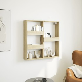 Armario de pared madera de ingeniería roble Sonoma 80x15x80 cm de , Estantes y estanterías - Ref: Foro24-854546, Precio: 27,2...