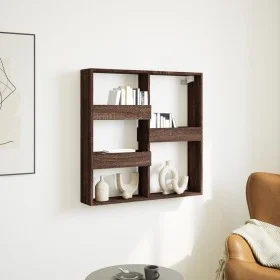 Armario de pared madera de ingeniería marrón roble 80x15x80 cm de , Estantes y estanterías - Ref: Foro24-854550, Precio: 36,8...
