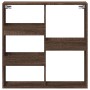 Engineered wood brown oak wall cabinet 80x15x80 cm by , Shelves and shelves - Ref: Foro24-854550, Price: 37,36 €, Discount: %