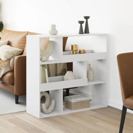 Estantería de madera de ingeniería blanca 100x33x94,5 cm de , Librerías y estanterías - Ref: Foro24-3309474, Precio: 75,14 €,...