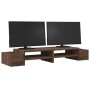 Brown oak screen stand with storage 100x27x15 cm by , Computer bases and risers - Ref: Foro24-854694, Price: 41,04 €, Discoun...
