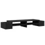 Soporte de pantalla con almacenaje madera negro 100x27x15 cm de , Bases y elevadores para ordenadores - Ref: Foro24-854689, P...