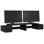 Soporte de pantalla con almacenaje madera negro 100x27x15 cm de , Bases y elevadores para ordenadores - Ref: Foro24-854689, P...