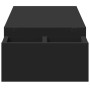 Screen stand with black wood storage 100x27x15 cm by , Computer bases and risers - Ref: Foro24-854689, Price: 35,56 €, Discou...