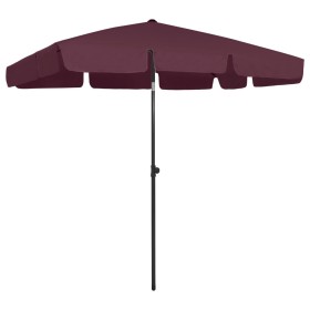 Burgundy red beach umbrella 200x125 cm by vidaXL, Umbrellas - Ref: Foro24-314731, Price: 50,92 €, Discount: %