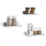 Estantes de pared 3 uds acero inoxidable plateado by , Shelves and shelves - Ref: Foro24-30270, Price: 23,76 €, Discount: %