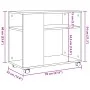 Beistelltisch mit Rollen aus Eichenholz Sonoma 70x35x60 cm von , Seitentische - Ref: Foro24-853148, Preis: 57,23 €, Rabatt: %