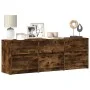 Mueble de TV LED madera ingeniería roble ahumado 140x34x50 cm de , Muebles TV - Ref: Foro24-3307923, Precio: 114,57 €, Descue...