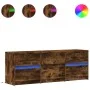 Mueble de TV LED madera ingeniería roble ahumado 140x34x50 cm de , Muebles TV - Ref: Foro24-3307923, Precio: 114,57 €, Descue...