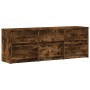 Mueble de TV LED madera ingeniería roble ahumado 140x34x50 cm by , TV Furniture - Ref: Foro24-3307923, Price: 116,00 €, Disco...