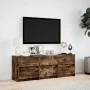 Mueble de TV LED madera ingeniería roble ahumado 140x34x50 cm de , Muebles TV - Ref: Foro24-3307923, Precio: 114,57 €, Descue...